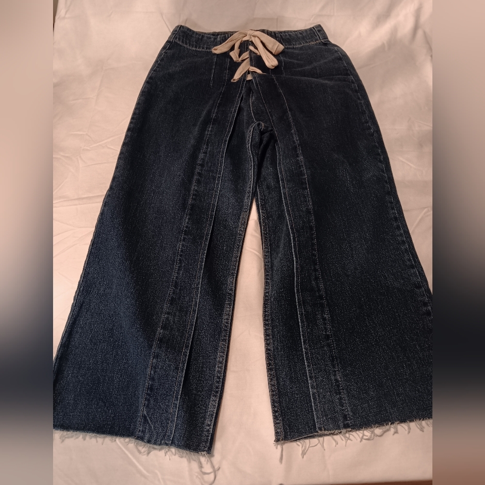 Moto topshop Front Ribbon Tie Wide leg Jeans W34 L30 Women's
